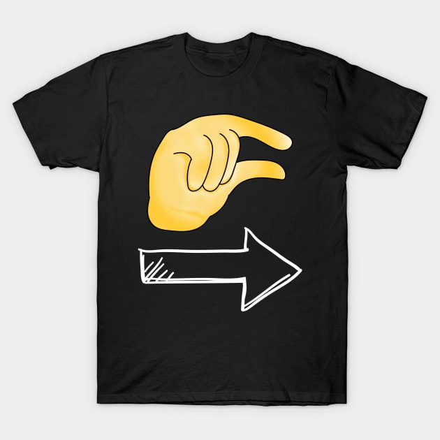 Pinching Fingers Tiny Arrow T-Shirt by Swagazon
